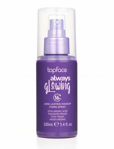 Topface Always Glowing Fixing Spray- Rozświetlający spray utrwalający makijaż