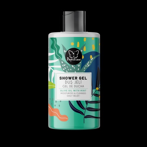 PAPILION SHOWER GEL 400 ML OLIVE OIL WITH MINT-ŻEL POD PRYSZNIC OLEJ OLIWKOWY Z MIĘTĄ