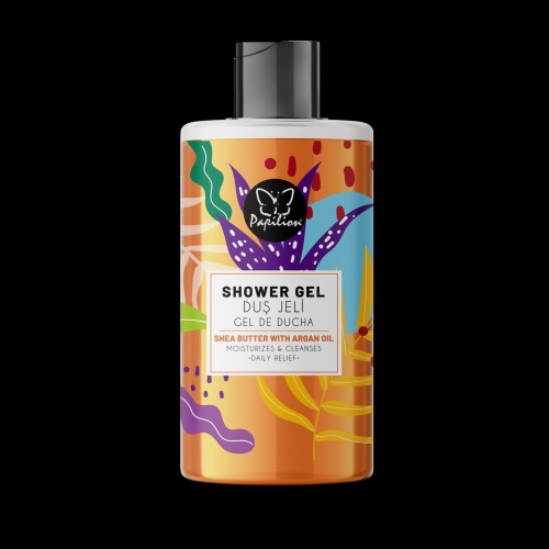 PAPILION SHOWER GEL 400 ML ARGAN OIL WITH SHEA BUTTER-ŻEL POD PRYSZNIC OLEJ ARGONOWY  Z MASŁEM SHEA