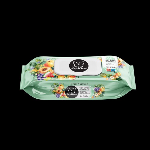 PAPILION WET WIPE 64 PCS FRUIT PASSION-CHUSTECZKI NAWILŻANE 