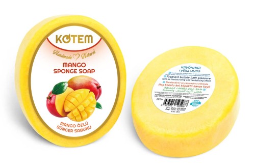 KOTEM MYDEŁKO NATURALNE Z GĄBKĄ 125 G – MANGO