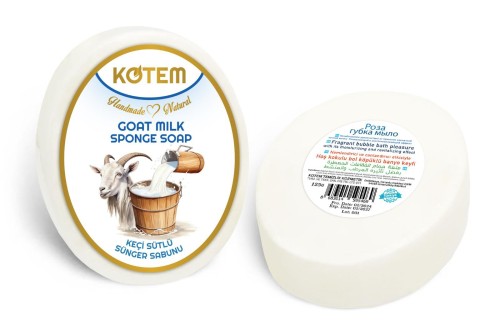 KOTEM MYDEŁKO NATURALNE Z GĄBKĄ 125 G –  MLEKO KOZIE