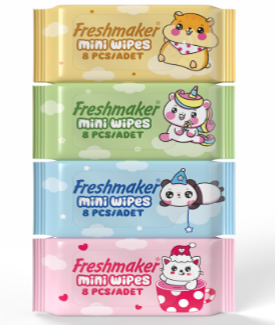 FRESHMAKER MINI WIPES  8 PACK